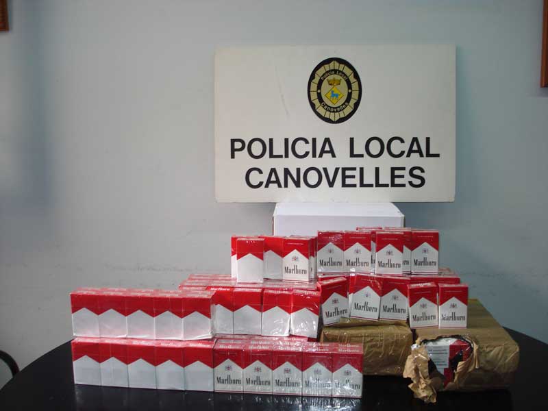 Todo el tabaco requisado por la policía de Canovelles