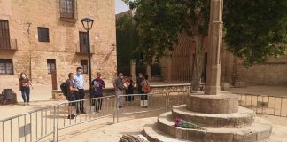 Creu de Terme de Sant Cugat destrozada