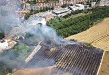 Un incendio de vegetación agrícola quema dos hectáreas en Montornès del Vallès
